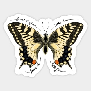 Just A Girl Who Loves Butterflies Sticker